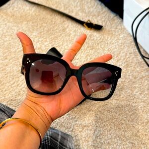 Celine Black Oversized Square Sunglasses
